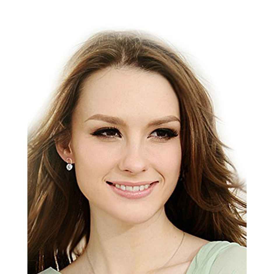 Shining Diva Fashion Women's Silver Plated Platinum Plated Stylish Crystal Stud Earrings Rrsd9826er