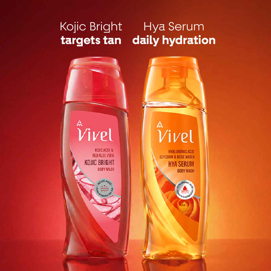 Vivel Hya Serum Body Wash Hyaluronic Acid, Glycerin and Rose Water daily Hydration Shower Gel