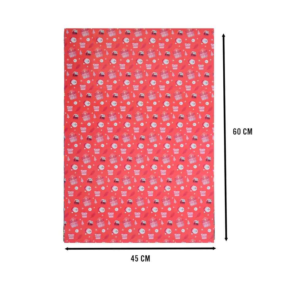 Snowman Red Christmas Wrapping Paper | Mad Over Print