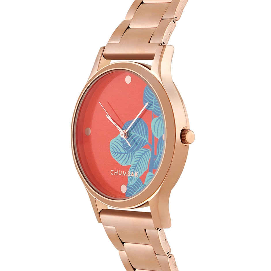 Chumbak Women's Metal Round Analog Watch | Teal