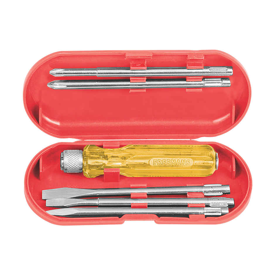 FREEMANS Screw Driver Kit | 5 in 1 | Neon Bulb