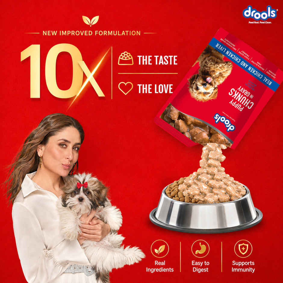 Drools Puppy Wet Dog Food - Real Chicken And Chicken Liver Chunks In Gravy