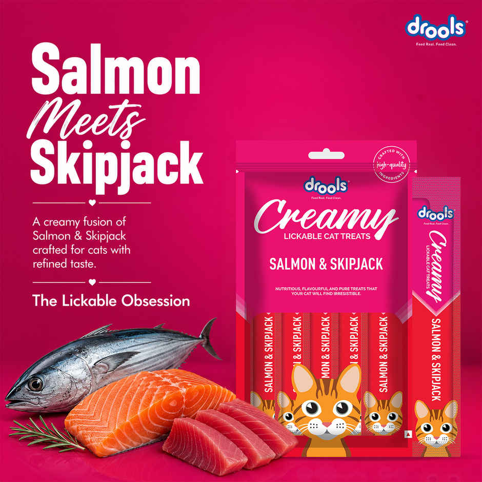 Drools Creamy Lickable Cat Treat - Salmon & Skipjack