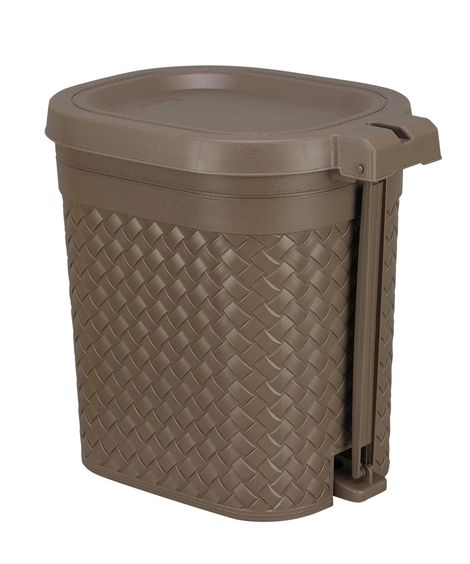 Kolorr Stitch Pedal Waste Bin Modern Design Trash Can For Home, Kitchen 7L (Lt Brown), 1 Count