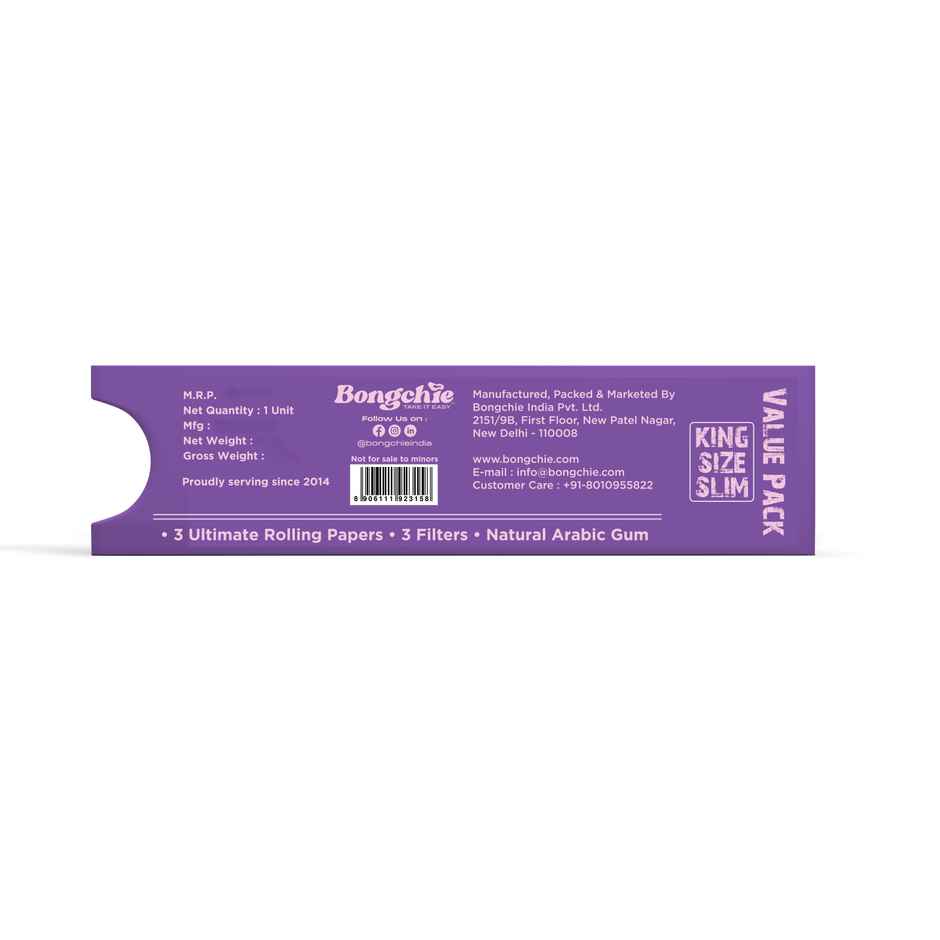 Bongchie Purple Haze Purple Rolling Paper (Thrice a Day)