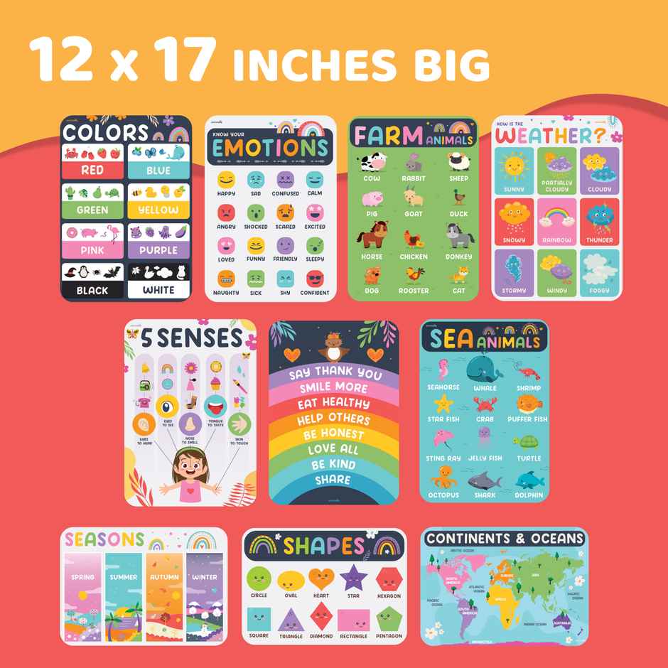 Jackinthebox Pre K Poster - Colorful - Great For Gifting