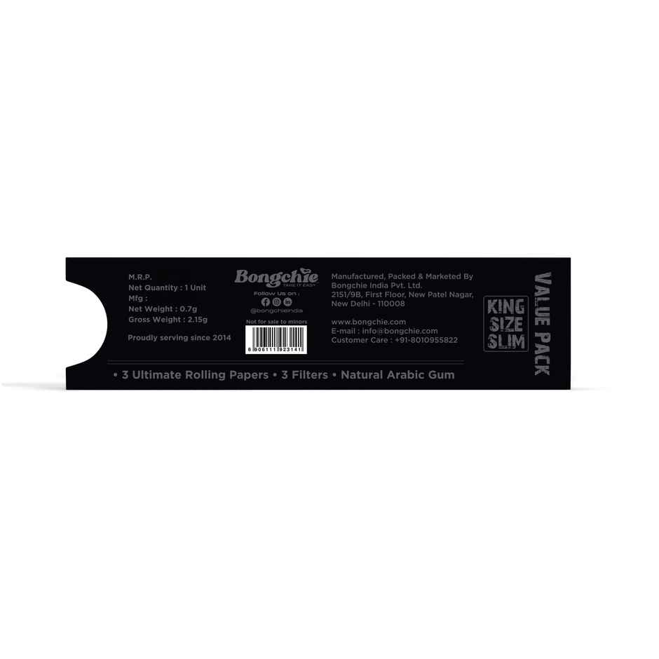 Bongchie Black Edition (Thrice a Day) Black Rolling Paper