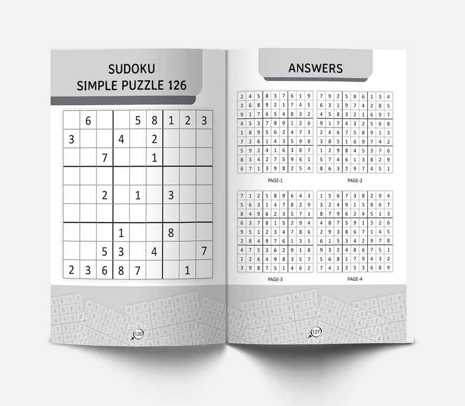 Sudoku - Brain Games For Smart Minds Level 1 Simple : Brain Booster Puzzles For Kids 120+ Fun Games