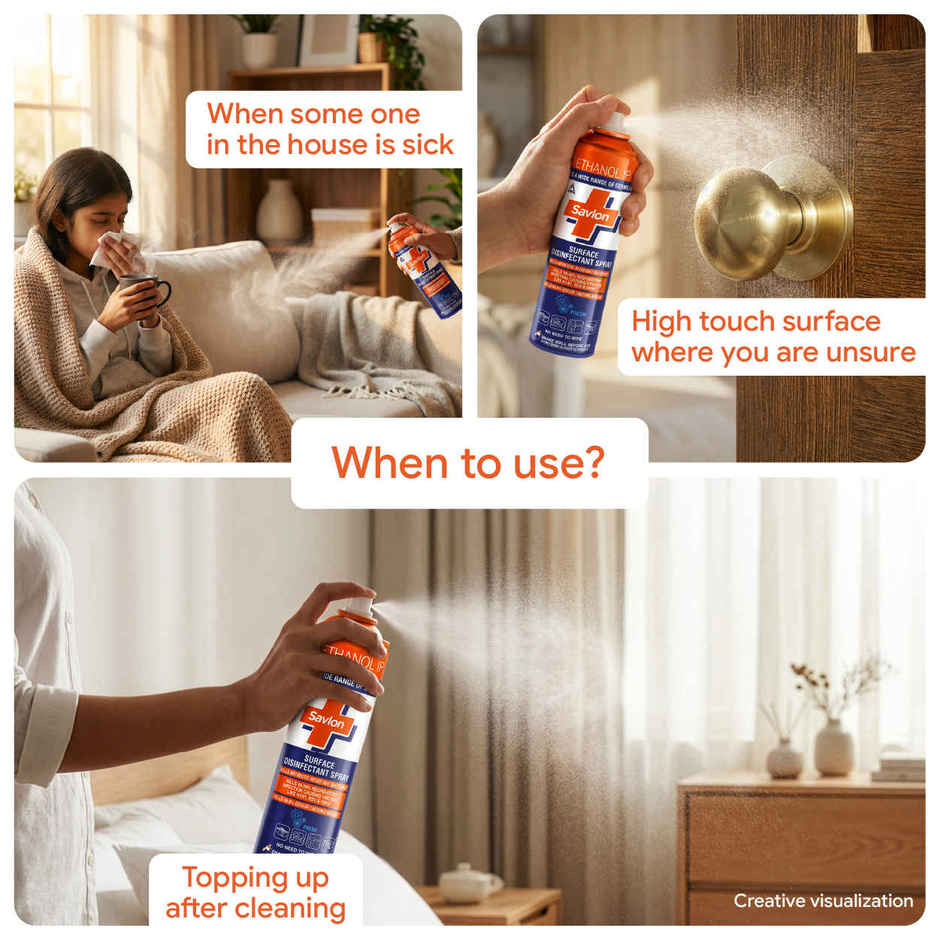 Savlon Surface Disinfectant Spray 170g | For Surfaces - Hard, Soft |Fresh Fragrance