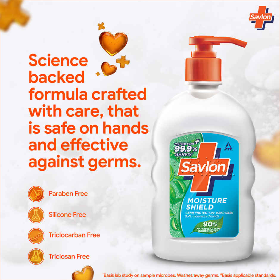 Savlon Moisture Shield Germ Protection Hand Wash (200ml) & Savlon Moisture Shield Germ Protection Hand Wash (650ml) Combo