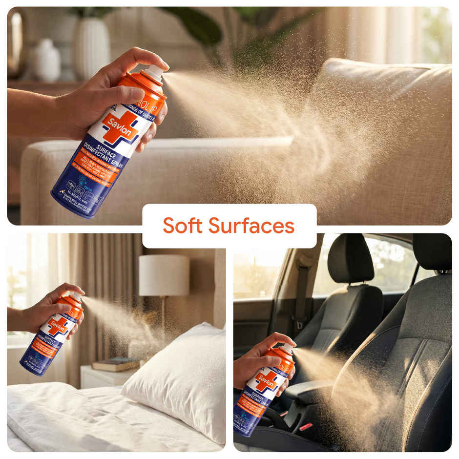 Savlon Surface Disinfectant Spray 170g | For Surfaces - Hard, Soft |Fresh Fragrance