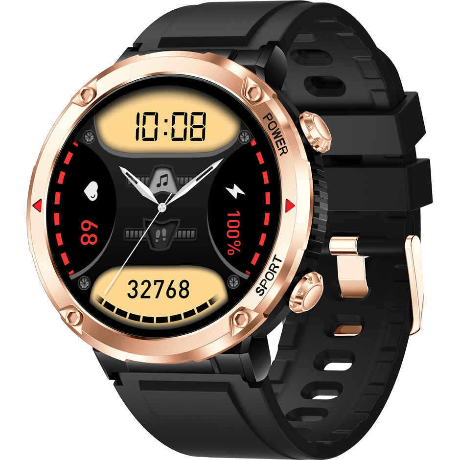 Fire-Boltt Sphere Smartwatch | 1.6" Display | BT Calling - Gold Black