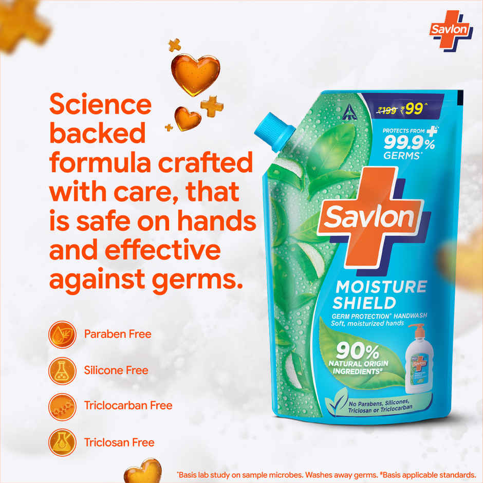 Savlon Moisture Shield Germ Protection Hand Wash (200ml) & Savlon Moisture Shield Germ Protection Hand Wash (650ml) Combo