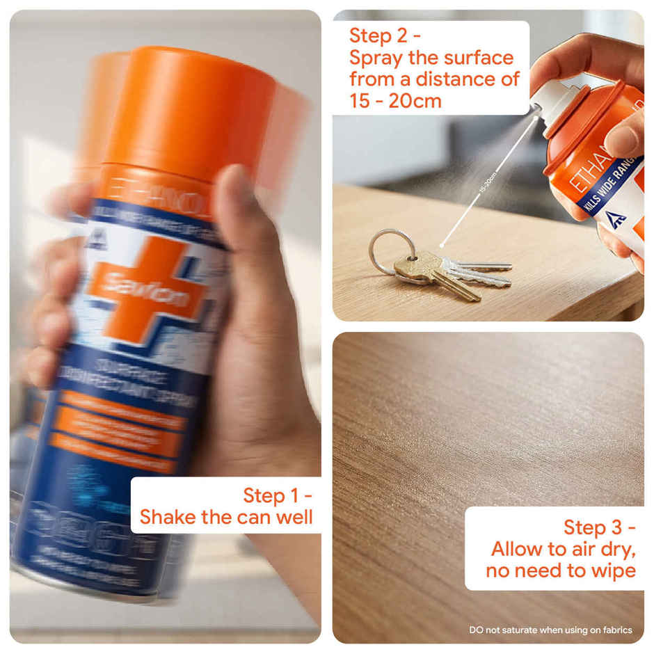 Savlon Surface Disinfectant Spray 170g | For Surfaces - Hard, Soft |Fresh Fragrance