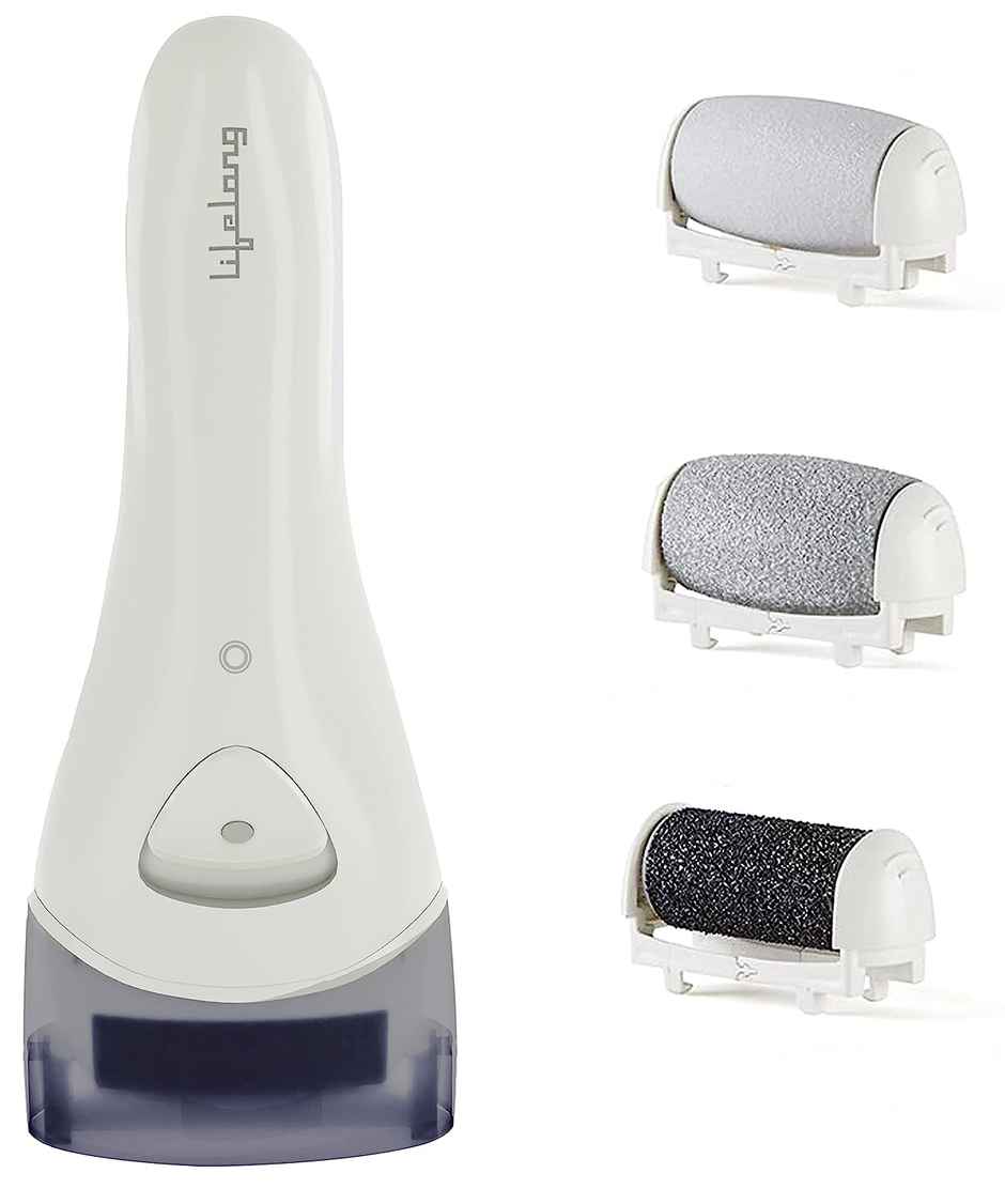 Lifelong LLPCW04 Rechargeable Callus Remover - 3 Changeable Roller Heads