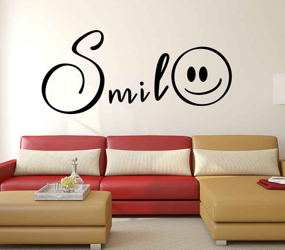 Wollzo 80 cm Smile Removable Sticker