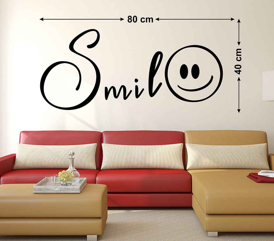Wollzo 80 cm Smile Removable Sticker