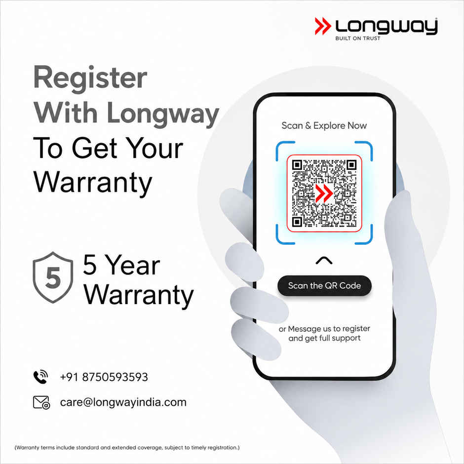 Longway Zyro 5.5 Ltr 5 Star Rated Instant Water Heater with Anti Rust Coating 3000W | White