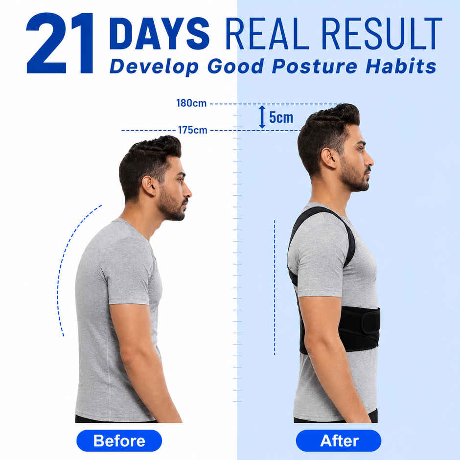 Mayor Posture Corrector For Back Support, Back Pain, Back Straight & Supporter (Free Size)