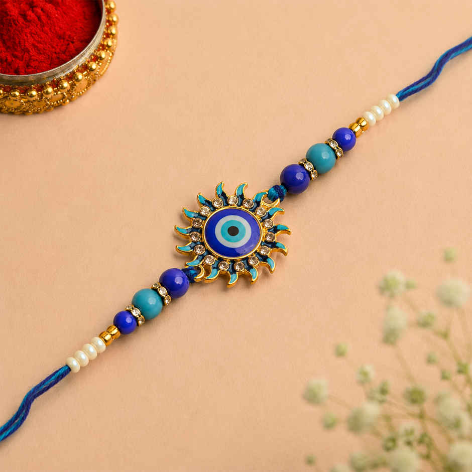 Evil Eye Trendy Rakhi with Sun for Brother | Pack of 1 | Bandhan