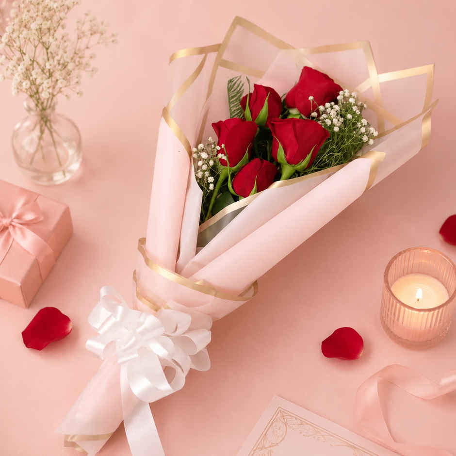 5 Red Rose Bouquet | Gifting