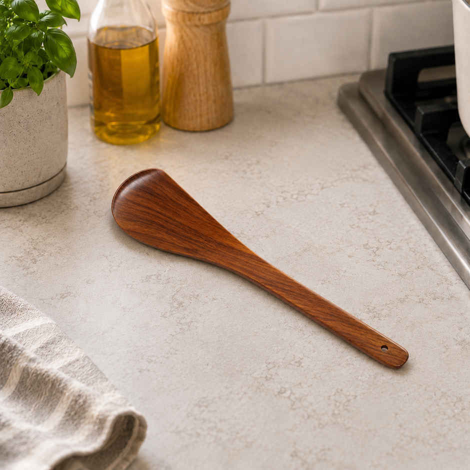 Petals Wooden Spatula One-Sided Nirlep -Dosa Palta/Taveta/Turner/Khurpi