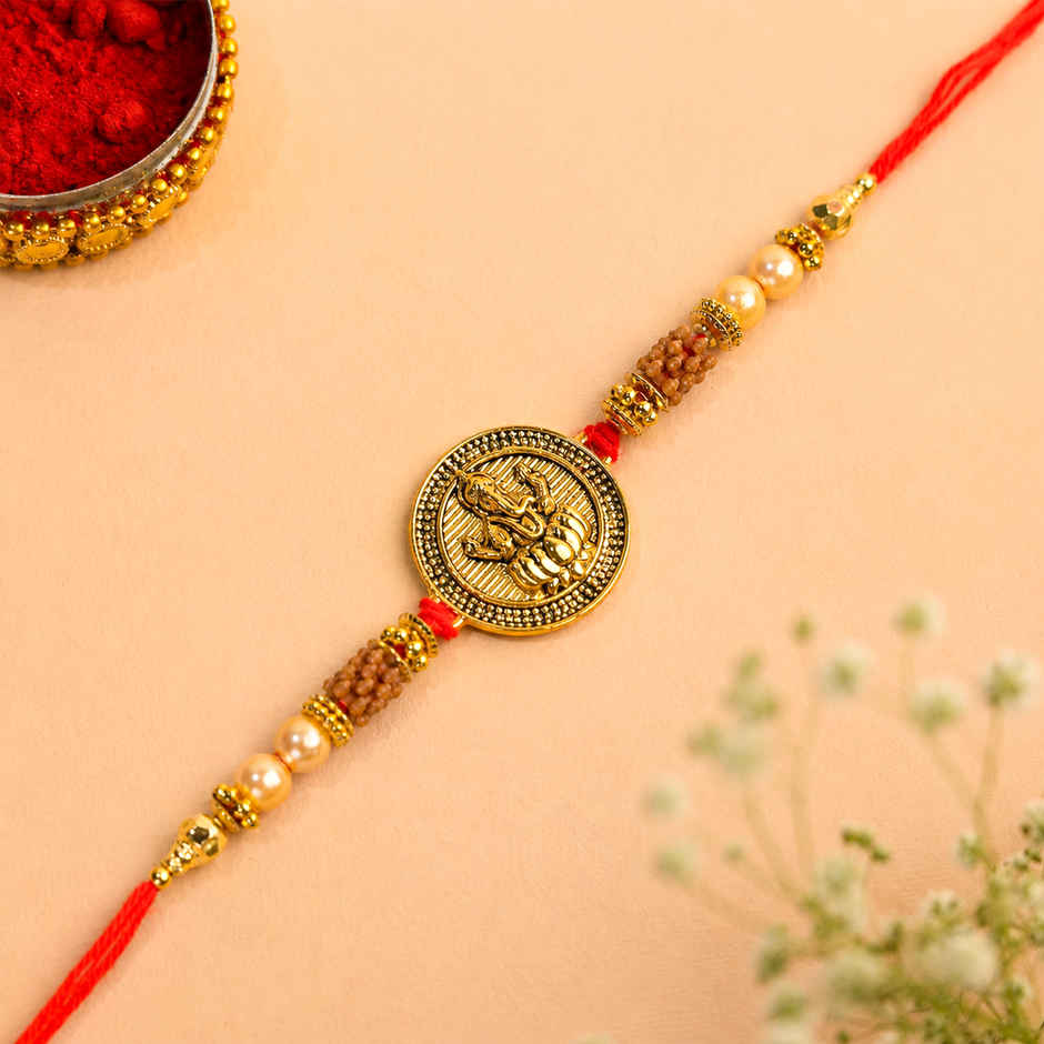 Ganesha Rakhi with Divine Blessings | Religious | Pack of 1 | Bandhan