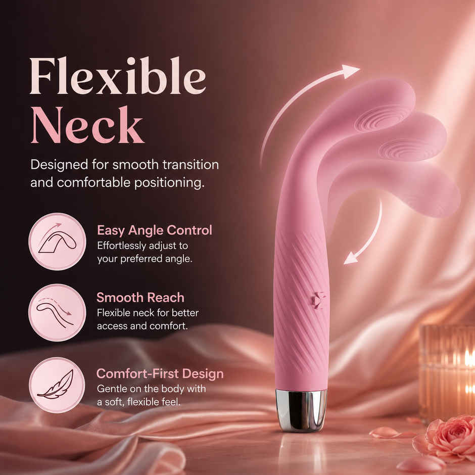 Qibox Personal Body Massager with 10+ Vibration Patterns Waterproof & Flexible Neck