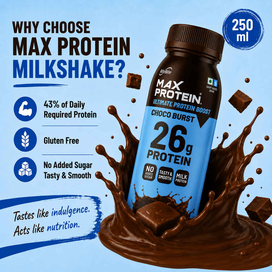 RiteBite Max Protein Choco Burst 26g Protein Milkshake