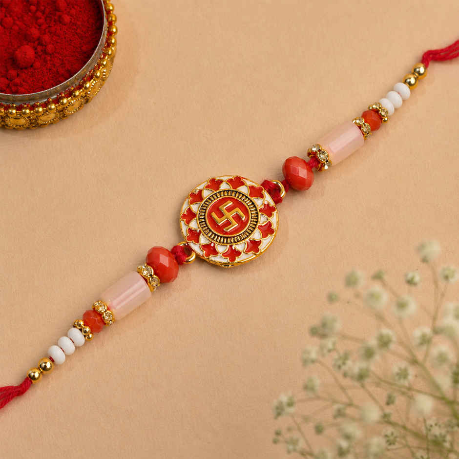 Rakhi for Brother | Swastik | Religious | Pack of 1 | Tomuncle