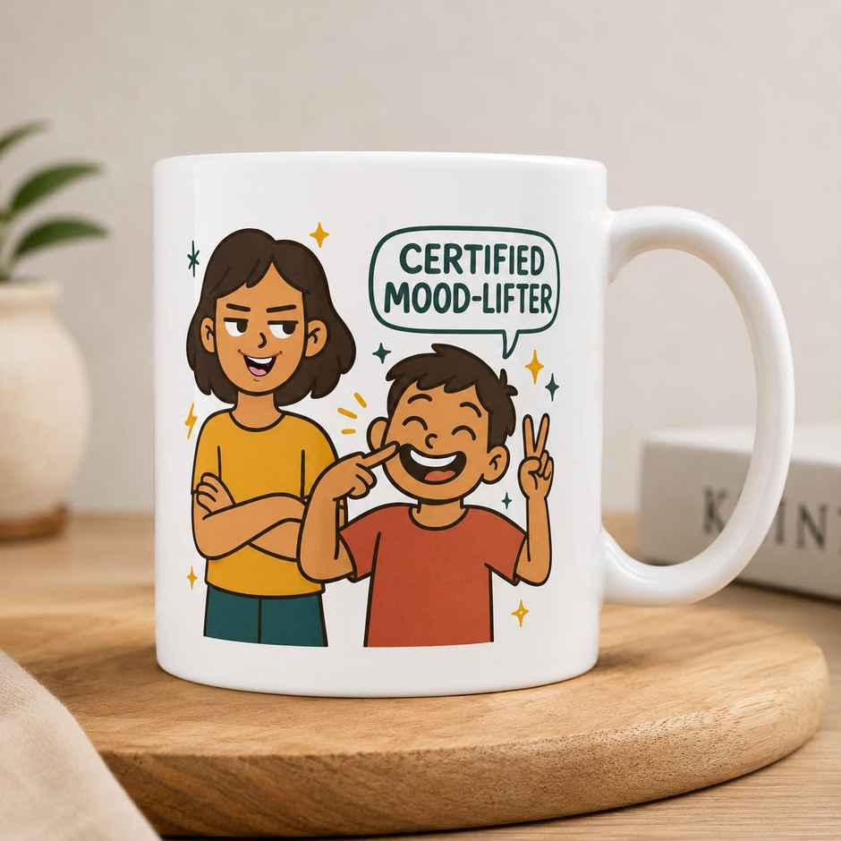 Saffron Ceramic Printed Mug | Mood Lifter