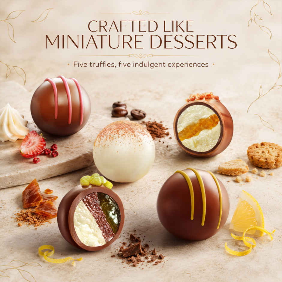 Fabelle Dessert Collection-5 Handcrafted Dessert Inspired Chocolate Truffles
