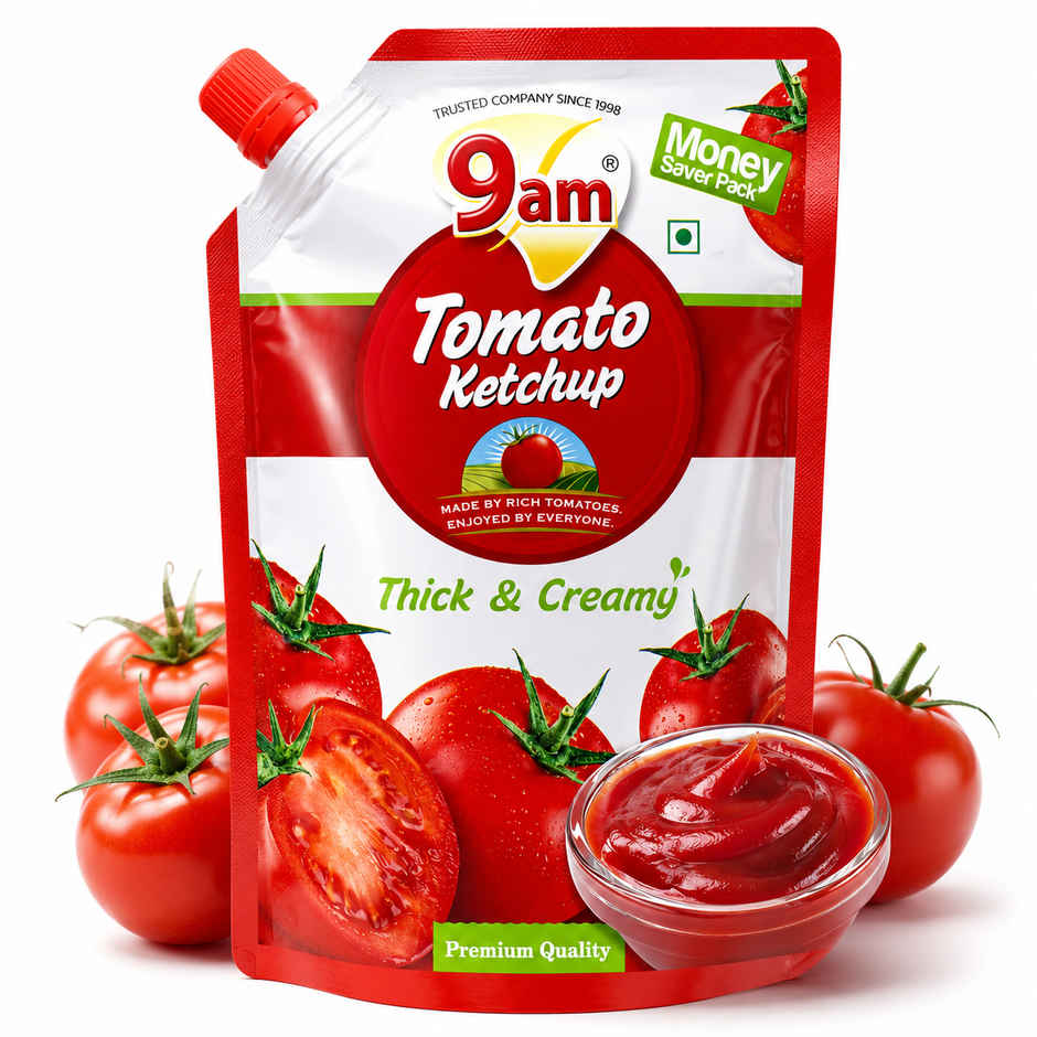 9am Tomato Ketchup, Natural, Tangy, Perfect for Snacks & Breakfast