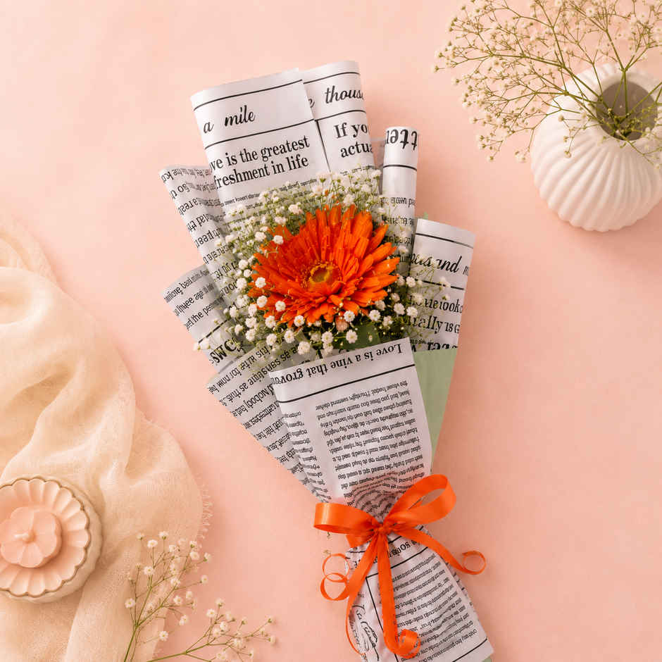 Single Gerbera Bouquet | Gifting
