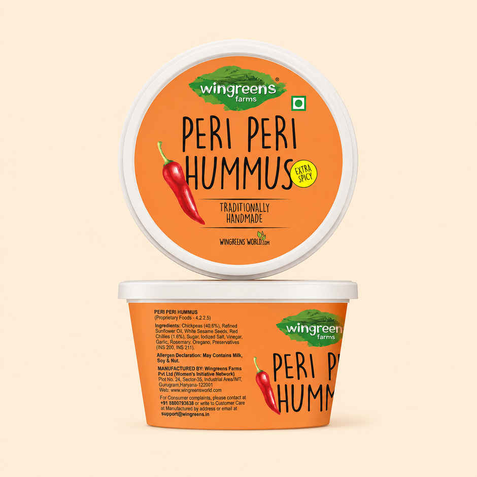 Wingreens Farms Peri Peri Hummus | Hummus Dip | Peri Peri Dip