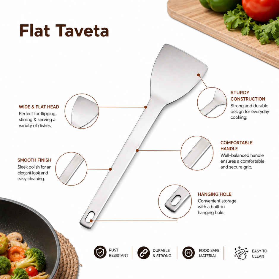 Stainless Steel Flat Turner