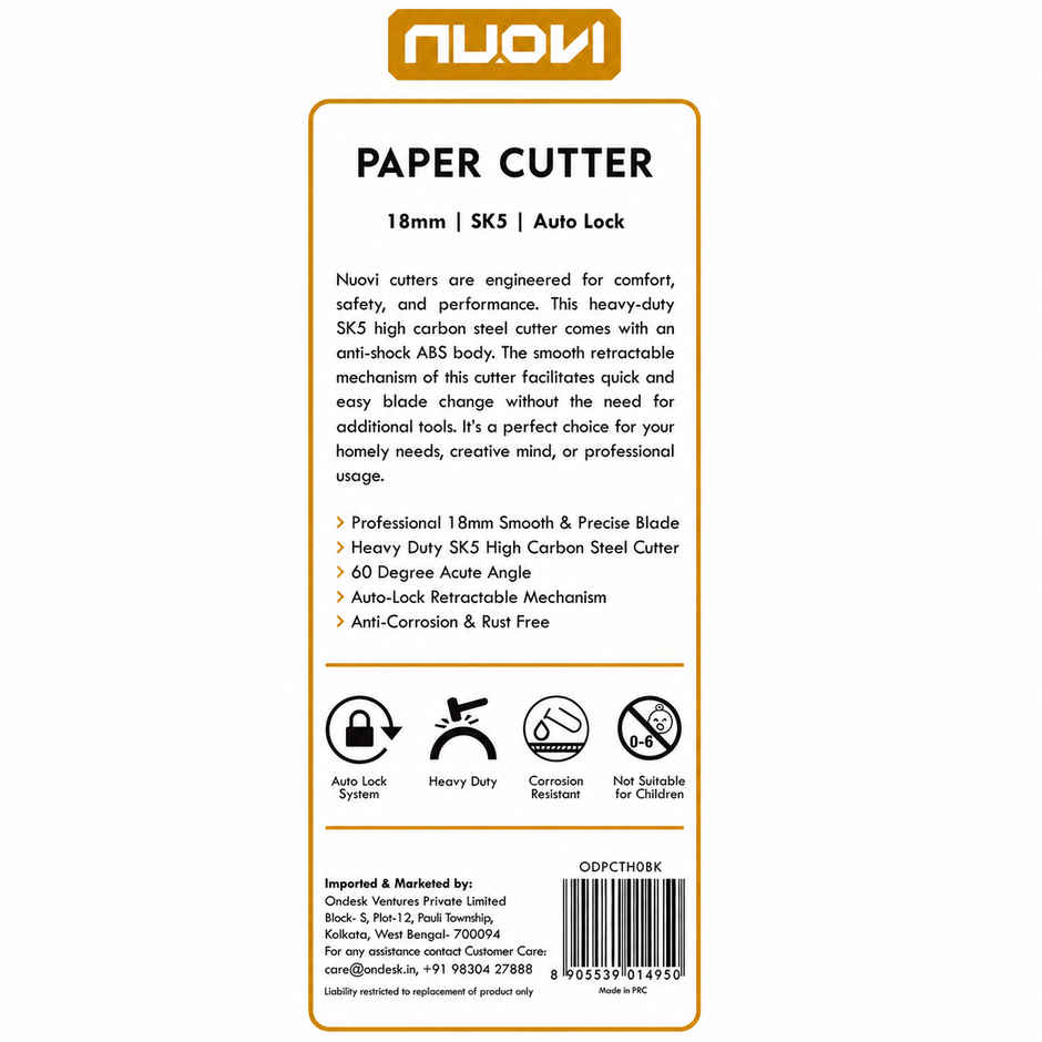 Nuovi Heavy Duty Cutter | Black - 18 mm