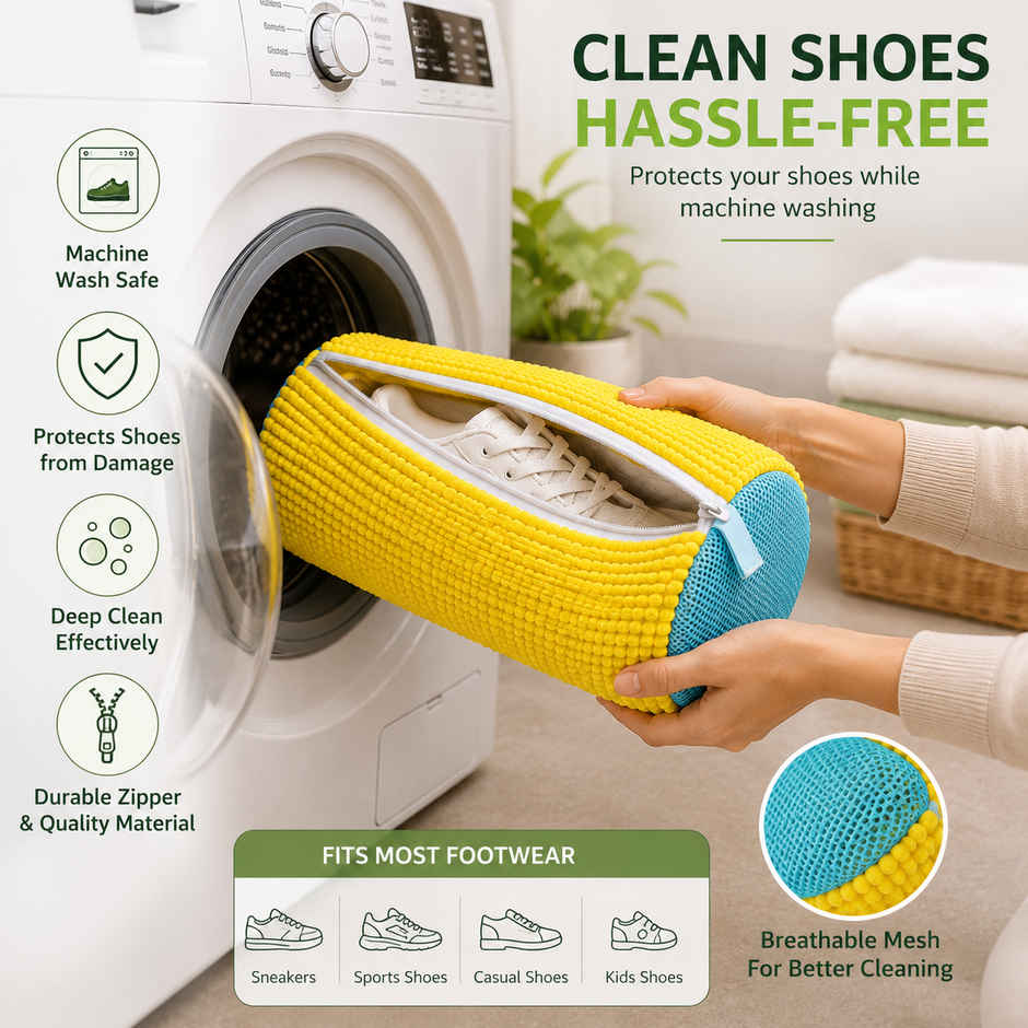 DALUCI Shoe Washing Machine Bag Reusable Shoe Cleaning Bag with Durable Zipper And Mesh