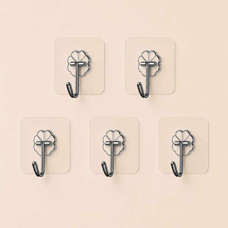 Daluci Strong Adhesive Hook For Home-Office and Kitchen Use | Pack Of 5