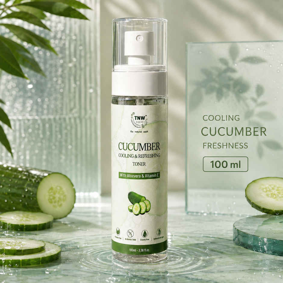 TNW The Natural Wash Cucumber Toner for Cleansing & Refreshing Skin Pore Tightening Toner with Spray Combo