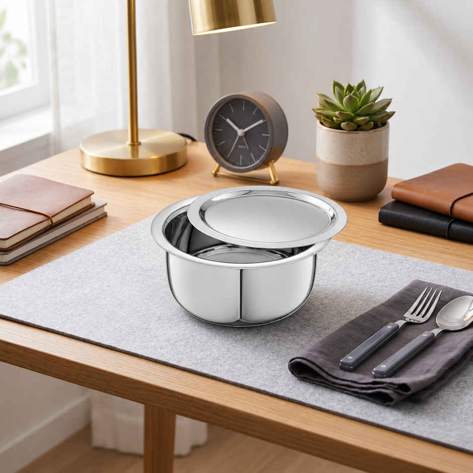 Jensons Capsul Bottom Patila with Lid | 12 Inch Induction Compatible