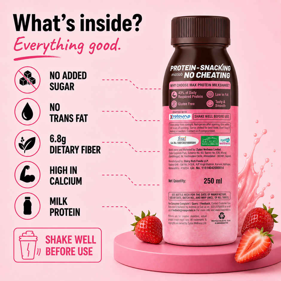RiteBite Max Protein Berry Blush 26g Protein Milkshake