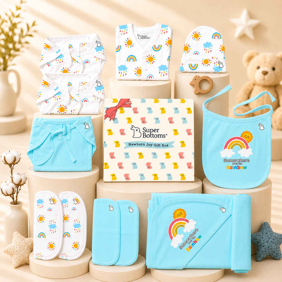 SuperBottoms Newborn Baby Gift Set (0-3Months) | Clothing Gift Set Pack Of 11