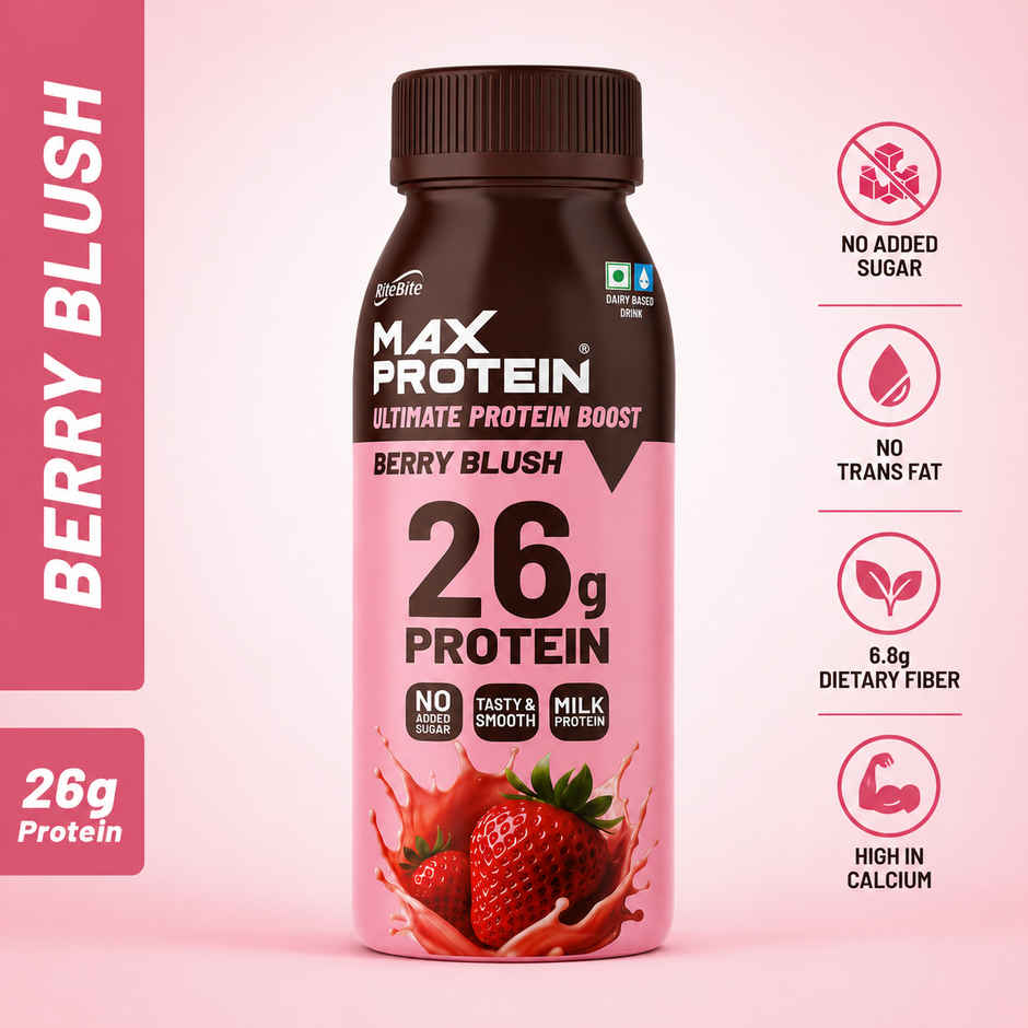 RiteBite Max Protein Berry Blush 26g Protein Milkshake
