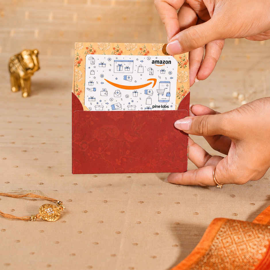 Amazon Pay Rakhi Shagun Gift Card - INR 1100 | Festive Red
