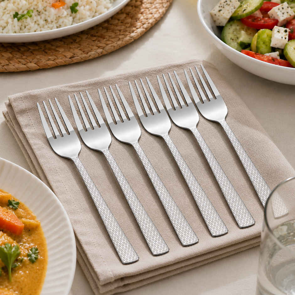 Petals 6Pcs Stainless Steel Laser Etched 16 Cm Master Baby Fork