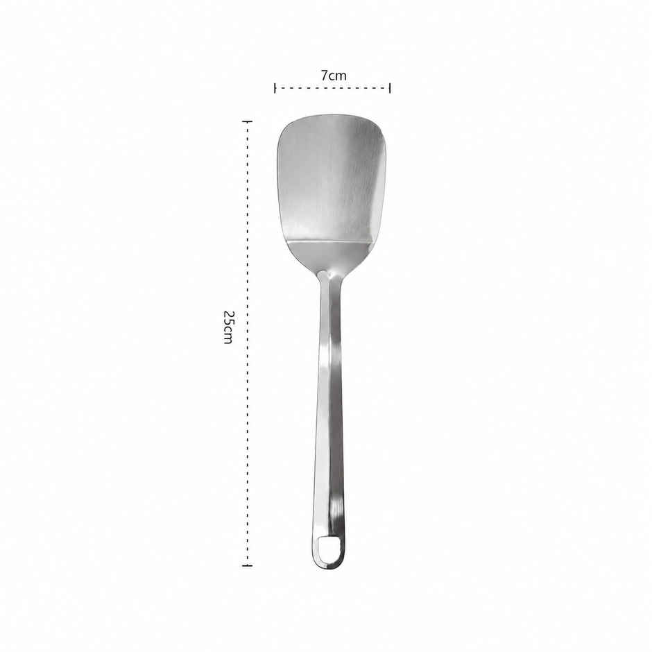 Petals Steel Mini Cooking/Serving/Spoon/Spatula-Dosa Palta/Taveta/Turner/Khurpi