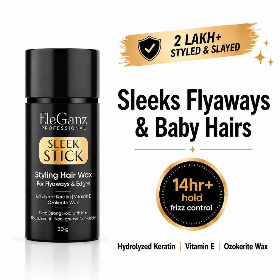 EleGanz Professional Sleek Stick | Hair Wax Stick | High Shine | Sets Flyaways | Non Sticky