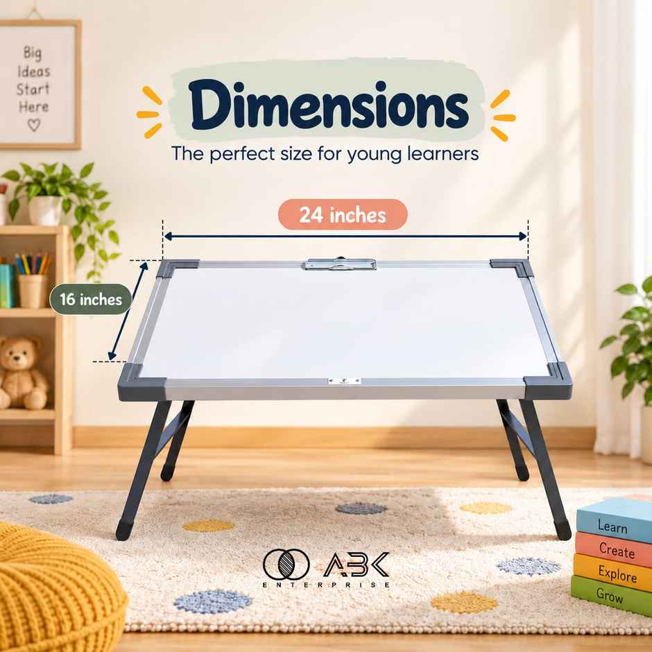 ABK Kids Study Table + White Board 16 Inchx 24 Inch