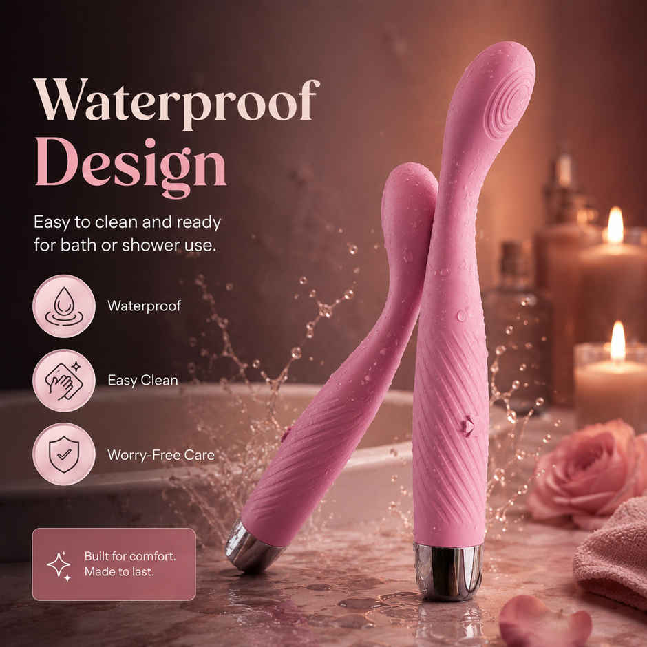 Qibox Personal Body Massager with 10+ Vibration Patterns Waterproof & Flexible Neck